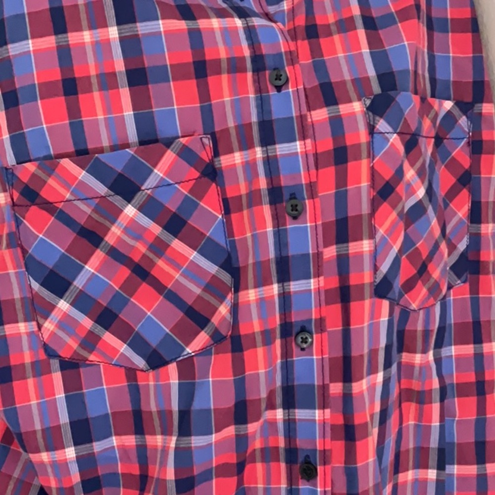 Express Boyfriend Button Down Blouse - image 3